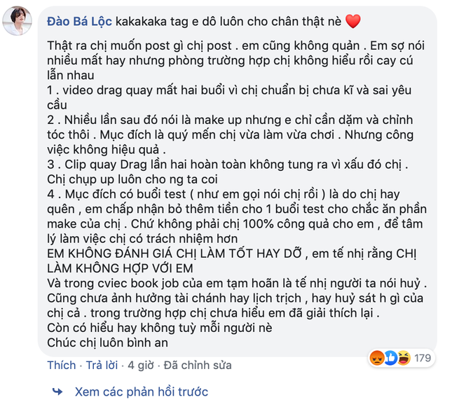 Bị chuyên gia trang điểm vào “bóc phốt”, ca sĩ Đào Bá Lộc thẳng thắn “phản pháo“ ảnh 3