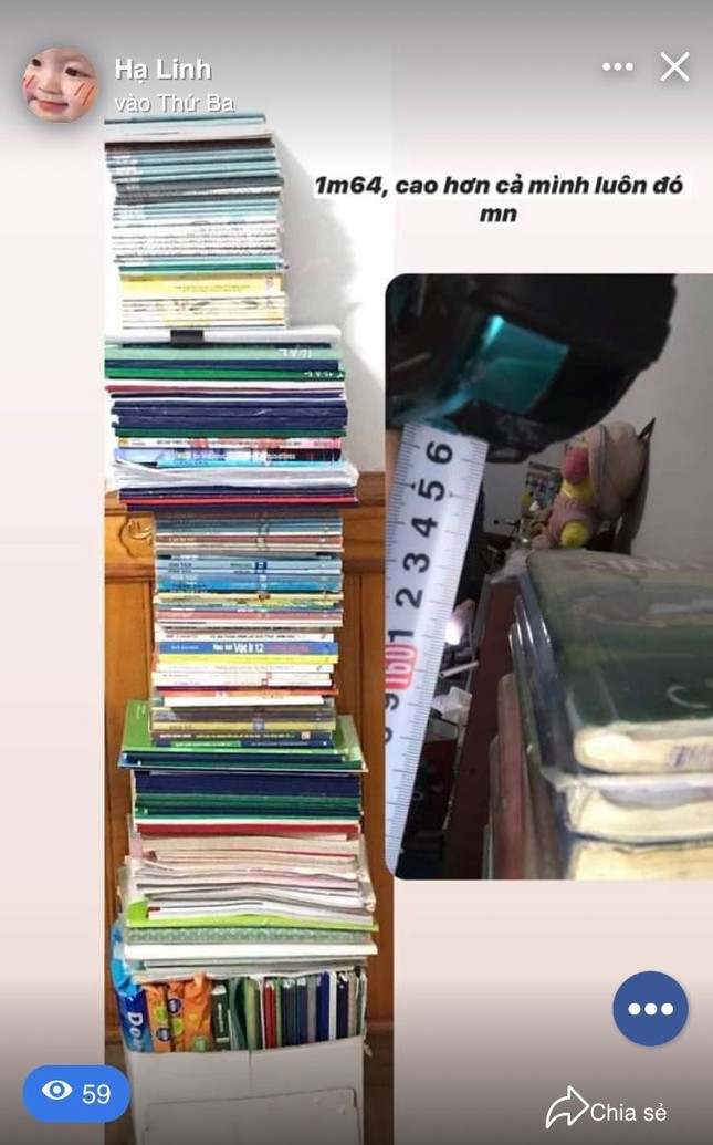 “Trend” mới của hội sĩ tử hậu mùa thi: “Đọ” cân nặng của sách vở, tài liệu, đề luyện thi ảnh 5