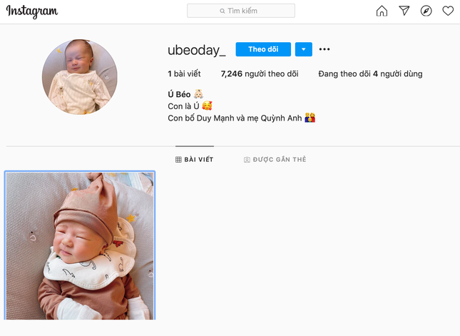 “Công chúa béo” Quỳnh Anh khoe mặt mộc sau khi sinh, lập hẳn Instagram cho bé Ú ảnh 3