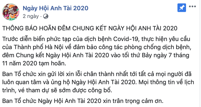 Ngày Hội Anh Tài 2020 của Amsers bị hoãn, kinh phí thiệt hại có thể lên tới cả tỉ đồng ảnh 1