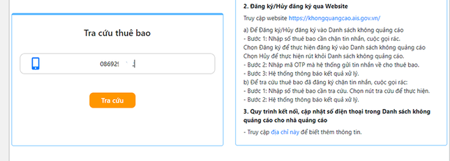 Cách chặn cuộc gọi và tin nhắn rác trên website của Cục An Toàn Thông Tin, bạn biết chưa? ảnh 7