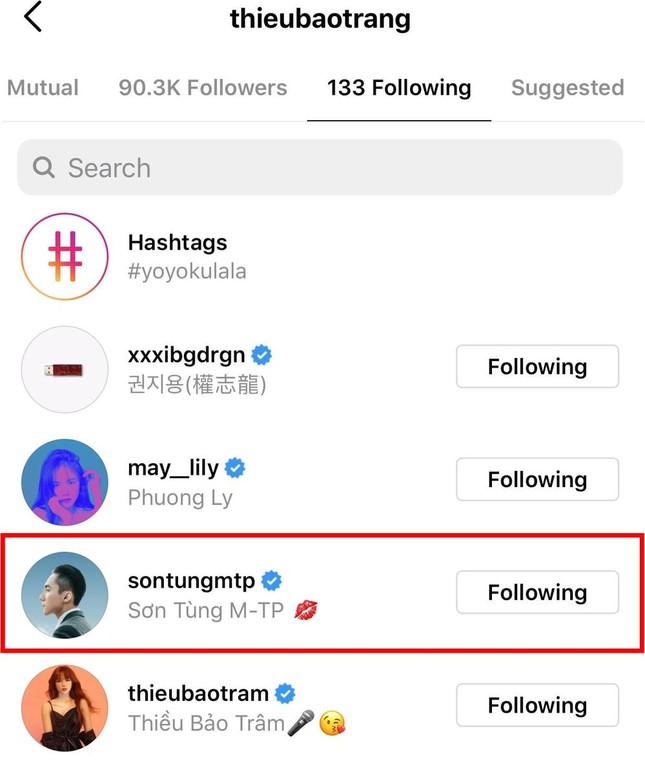 Sau Thiều Bảo Trâm, đến lượt Thiều Bảo Trang có động thái này trên Instagram với Sơn Tùng ảnh 2
