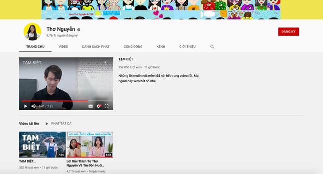 Thơ Nguyễn gửi tâm thư xin lỗi khán giả, quyết định ẩn hết video, tắt chức năng kiếm tiền ảnh 1