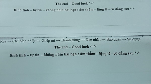 Đọc lời nhắn nhủ của giáo viên trên tờ đề kiểm tra, teen giật mình quay lại nhìn phía sau ảnh 1