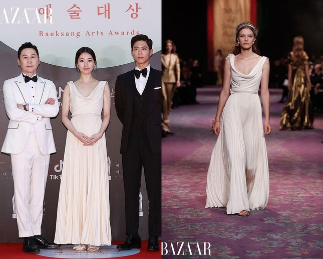 Suzy lại diện đầm Haute Couture của Dior, netizen không ngừng gọi tên Jisoo ảnh 5