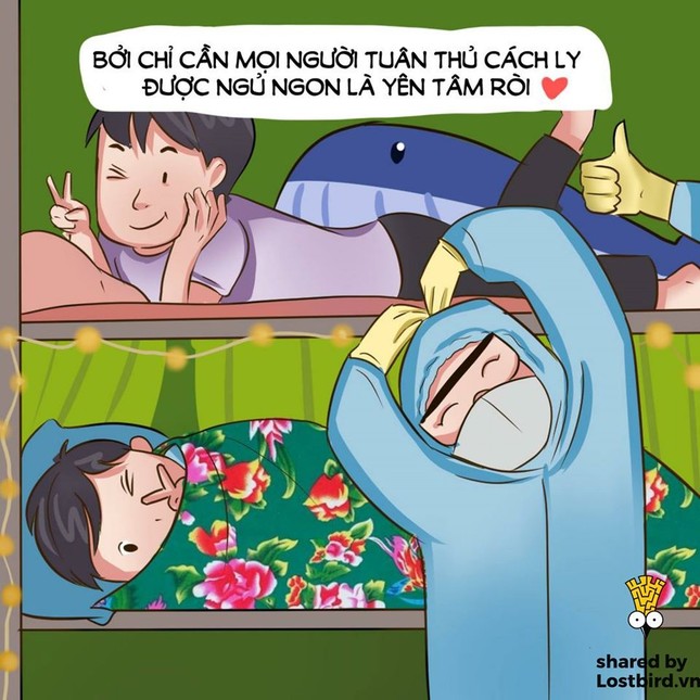 Cảm động với hình ảnh những anh hùng thầm lặng trong mùa dịch qua nét vẽ của các bạn trẻ ảnh 5