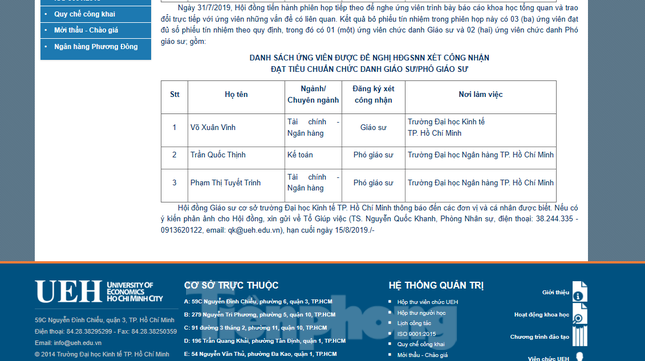 Tiến sĩ bị tố hướng dẫn luận văn siêu số lượng, ĐH Kinh tế TPHCM nói gì? ảnh 1