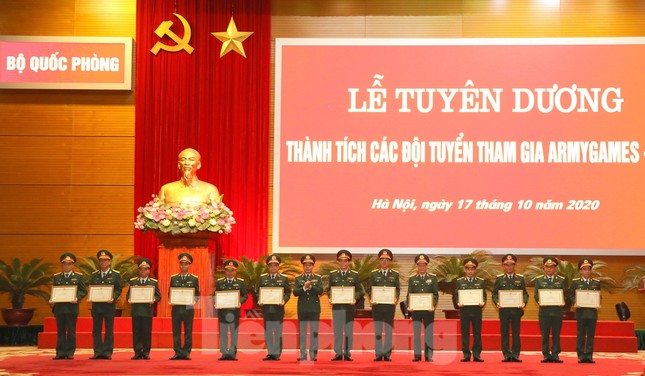 Bộ Quốc phòng tuyên dương thành tích các đội tuyển tham gia Army Games 2020 ảnh 1