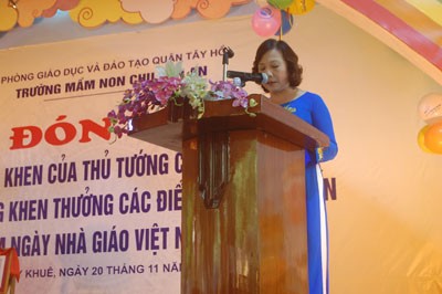 Trường MN Chu Văn An đón nhận bằng khen của Thủ Tướng Chính Phủ ảnh 1