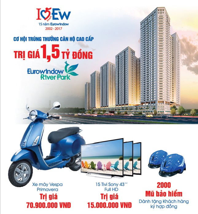 Cơ hội nhận thưởng căn hộ Eurowindow River Park trí giá 1,5 tỷ đồng ảnh 1