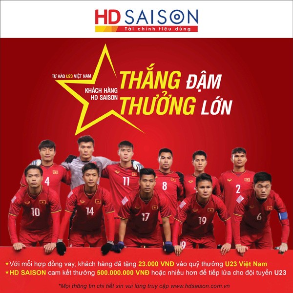 Trước chung kết U23 Châu Á, HD SAISON lập quỹ thưởng đội tuyển U23 VN ảnh 1