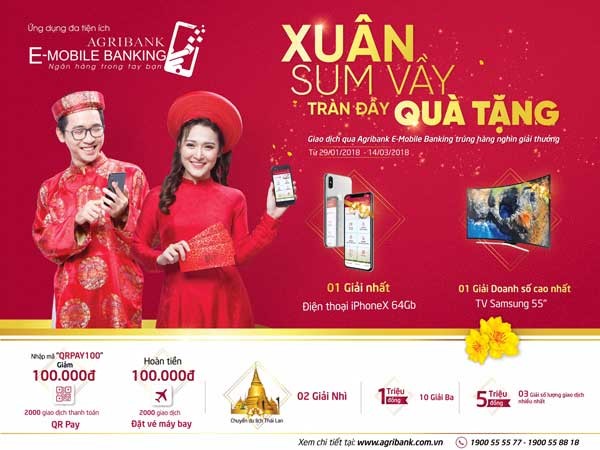 Tết sum vầy, tràn đầy quà tặng cùng Agribank E-Mobile Banking ảnh 1