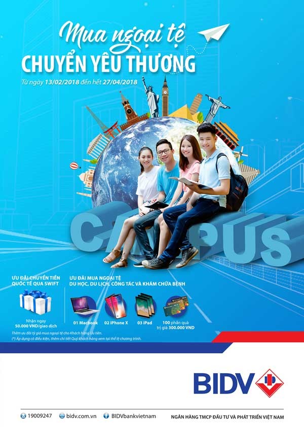 Hàng ngàn ưu đãi đang chờ khách mua và chuyển ngoại tệ qua BIDV ảnh 1