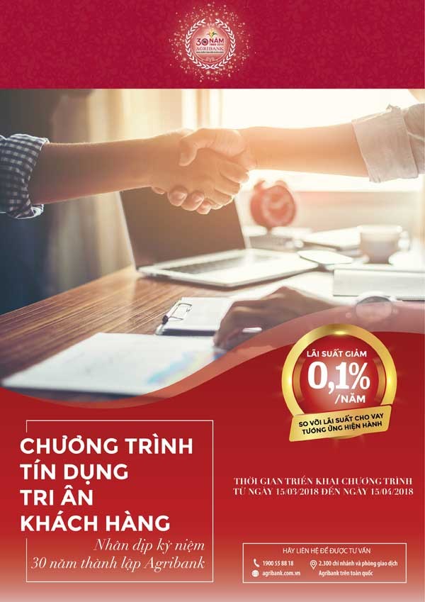 Agribank giảm 0,1%/năm lãi suất cho vay so với hiện hành ảnh 1