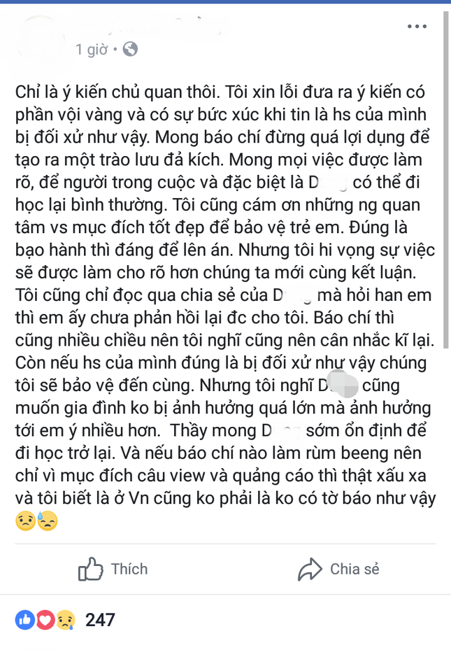 MC Minh Tiệp bị tố bạo hành em vợ: Cơ quan chức năng, thầy giáo nói gì ảnh 2