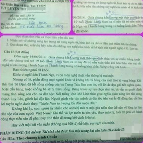 Hoài Lâm bất ngờ xuất hiện trong đề Văn luyện thi ảnh 1