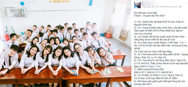 Lớp học có 1 thủ khoa khối A 30 điểm, 27 học sinh còn lại đều trên 27 điểm ảnh 1