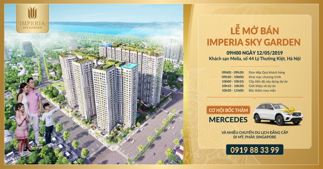 Dự án Imperia Sky Garden 'gây sốc' với chương trình mua nhà tặng xe Mercedes ảnh 1