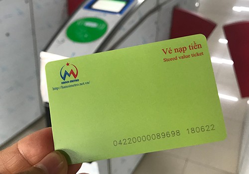 Thẻ vé đường sắt Cát Linh - Hà Đông in hình tháp Rùa ảnh 1