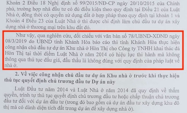 Bộ Xây dựng “tuýt còi” Khánh Hòa về dự án nhà ở hơn 30ha không đấu thầu ảnh 1