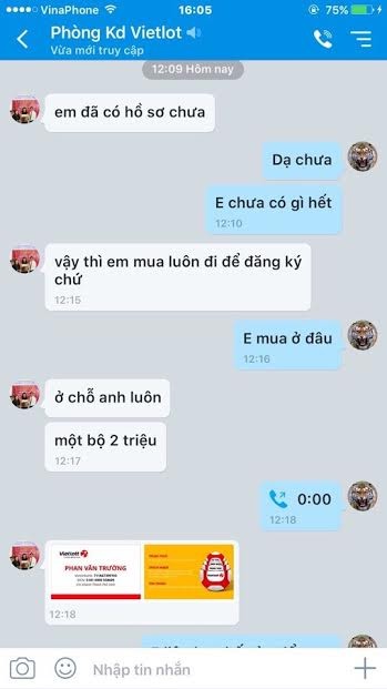 Xuất hiện lừa đảo làm đại lý Vietlott với giá 2 triệu ảnh 1