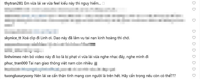 Hoàng Thuỳ Linh ‘hứng gạch’ vì gác chân lên ghế, nhún nhảy khi lái xe ảnh 1