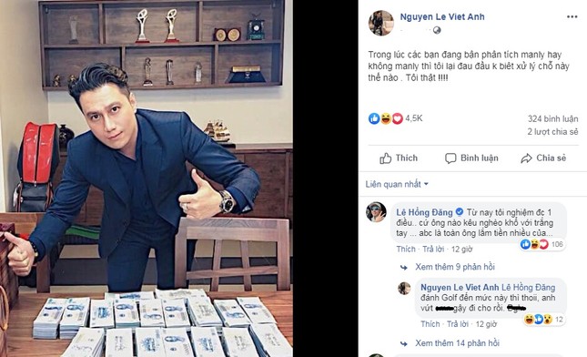 Việt Anh khoe bàn đầy tiền sau khi bị dân mạng chê bai nhan sắc thẩm mỹ ảnh 3