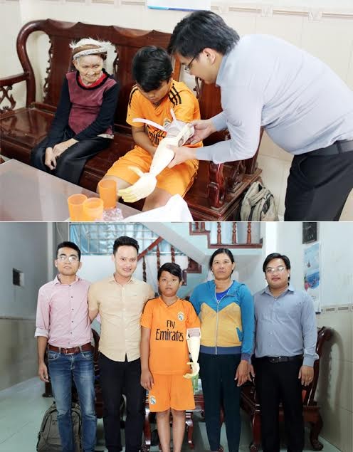 ĐH Duy Tân tặng cánh tay “Robot” cho học sinh khuyết tật ảnh 1