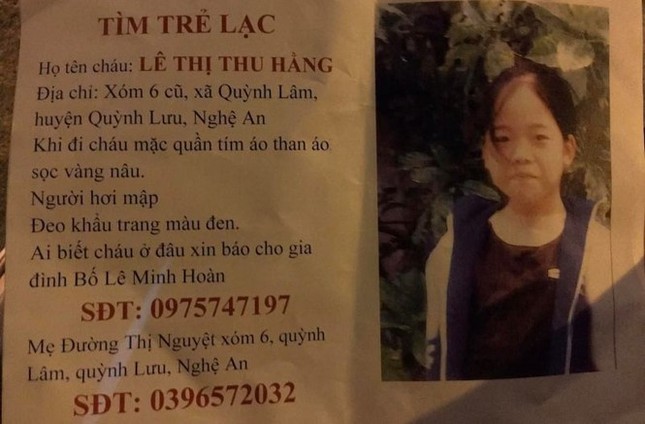 Nữ sinh 15 tuổi mất tích ở Nghệ An được cưu mang ở Hà Nội ảnh 1