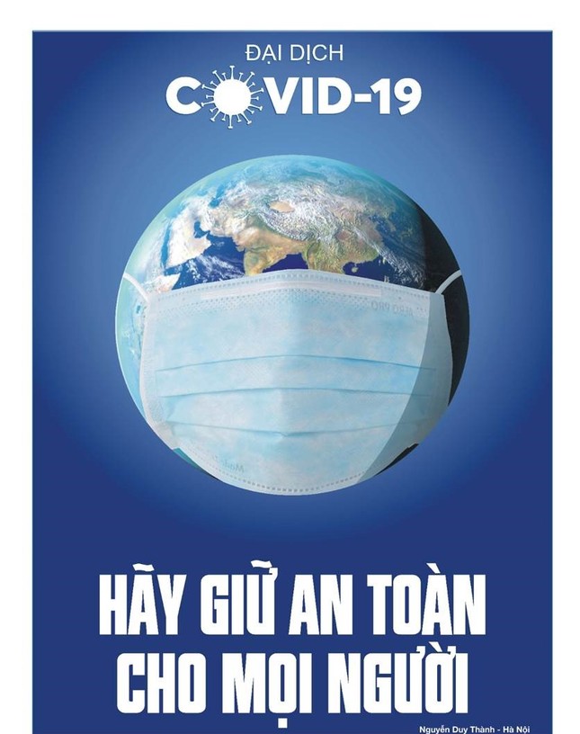 Tung tranh cổ động chống tin giả, cổ vũ đeo khẩu trang chống COVID-19 ảnh 4