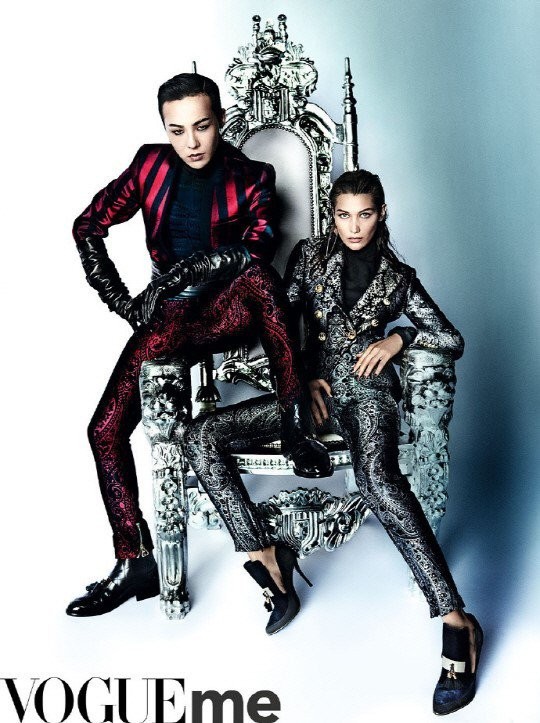 G-Dragon trang điểm đậm, tình tứ bên nàng mẫu gợi cảm Bella Hadid ảnh 2