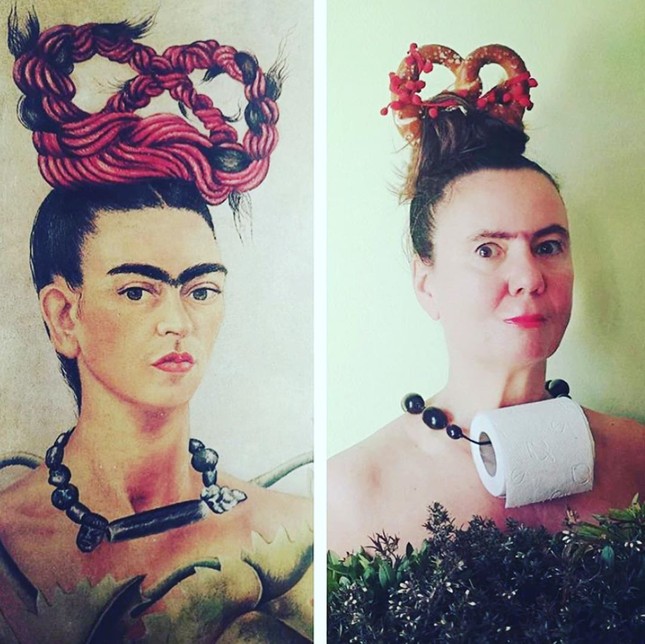 Dân mạng đua nhau chế ảnh hài hước theo các kiệt tác hội họa mùa cách ly ảnh 4