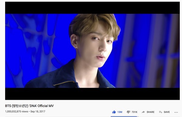 MV “DNA” cán mốc tỷ view, “nhóm nhạc toàn cầu” BTS tiếp tục chuỗi kỷ lục “thần thánh“ ảnh 1