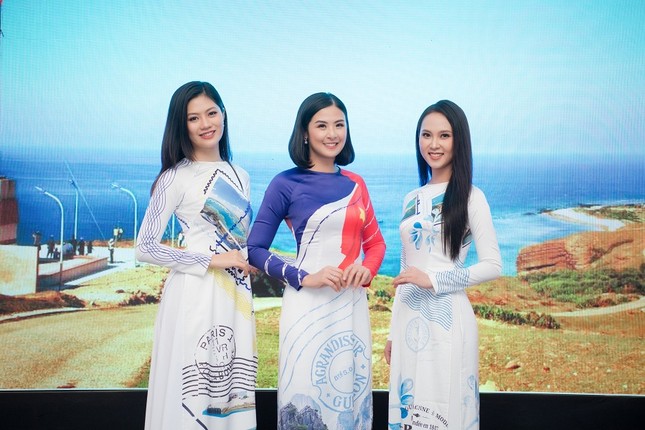 Dàn người đẹp mặc áo dài do Ngọc Hân thiết kế để ủng hộ giải “Tiền Phong Marathon“ ảnh 1