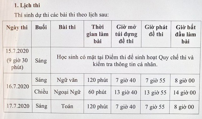 TP.HCM: Sáng nay 16/7, hơn 82.000 học sinh tham dự kỳ thi tuyển sinh vào lớp 10 ảnh 1