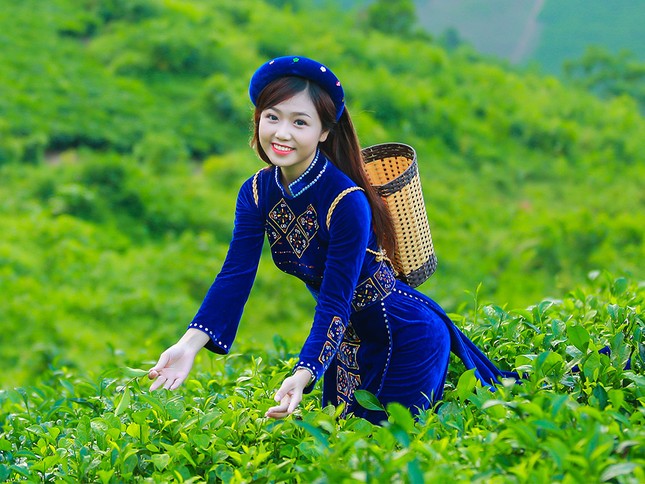 Thí sinh iMiss Thăng Long rạng rỡ sắc áo dân tộc bên đồi chè ảnh 11