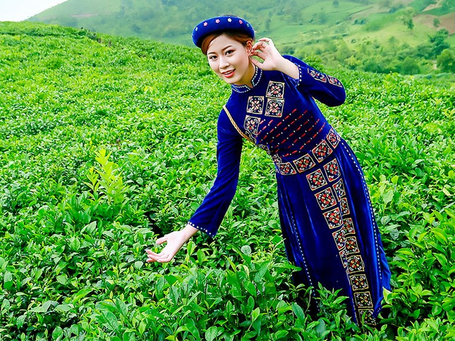 Thí sinh iMiss Thăng Long rạng rỡ sắc áo dân tộc bên đồi chè ảnh 16