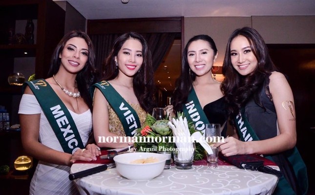 Nam Em mặc váy tua rua gây chú ý tại Hoa hậu Trái đất ảnh 1