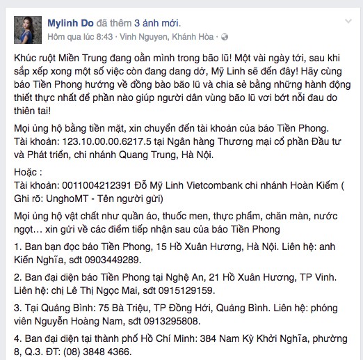 Hoa hậu Ngọc Hân lội nước vào cứu trợ đồng bào miền Trung ảnh 7