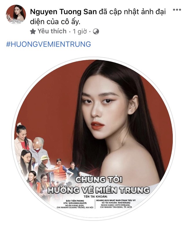 Thí sinh HHVN 2020 chia sẻ đầy xúc động, đồng loạt thay avatar hướng về miền Trung ảnh 3