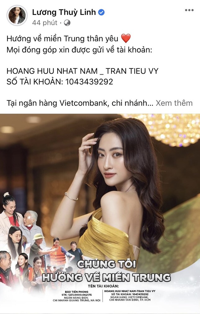 Thí sinh HHVN 2020 chia sẻ đầy xúc động, đồng loạt thay avatar hướng về miền Trung ảnh 1