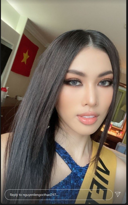 Mặc lại váy lục sắc của Hương Giang, Ngọc Thảo nổi bật tại buổi chụp hình ở Miss Grand ảnh 1