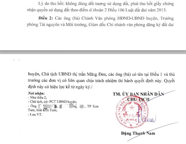 Vụ giao năm lô biệt thự không qua đấu giá ở Măng Đen: Đề nghị cảnh cáo Trưởng phòng TN&MT