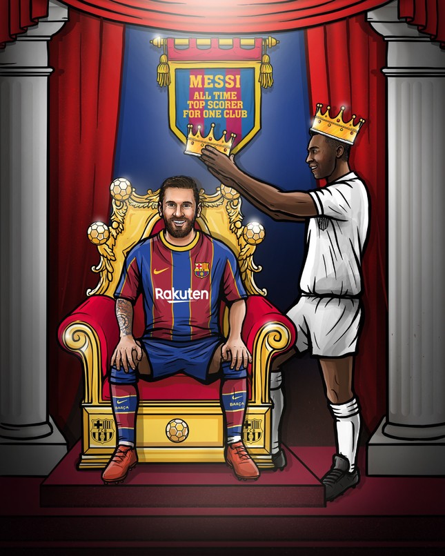 Messi san bằng kỷ lục của Pele, Barcelona 'cầm vàng lại để vàng rơi' ảnh 1