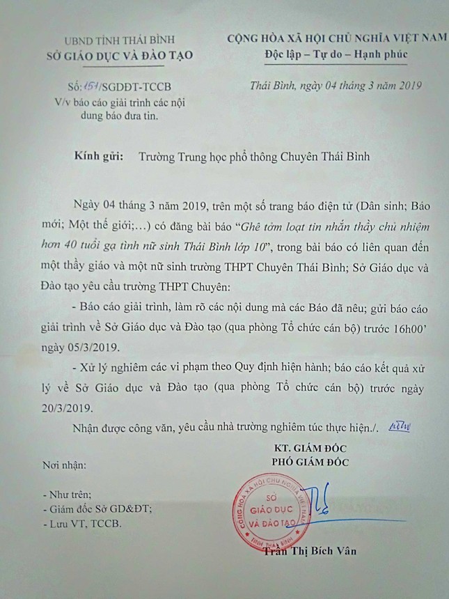 Thầy giáo Thái Bình gạ tình nữ sinh: Xử nghiêm, không giơ cao đánh khẽ ảnh 1