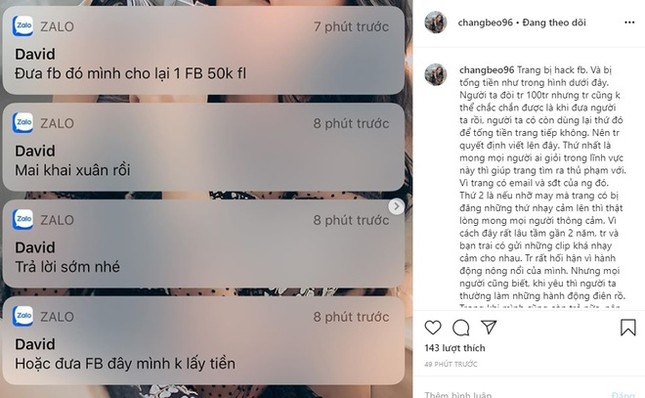 Bạn gái Trọng Đại bị hack Facebook, lo lộ clip nhạy cảm ảnh 1