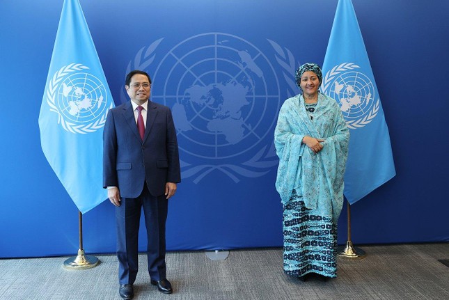 Thủ tướng Chính phủ Phạm Minh Chính gặp Phó Tổng Thư ký LHQ Amina Mohammed ảnh 2