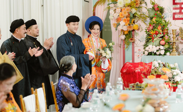 Cô dâu, chú rể mặc cổ phục Việt trong ngày cưới ảnh 4
