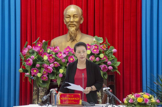 Chủ tịch Quốc hội Nguyễn Thị Kim Ngân làm việc với tỉnh An Giang về công tác bầu cử ảnh 1
