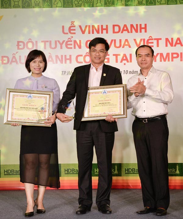 Nam Á Bank thưởng 20.000 USD cho đội tuyển Olympiad Cờ vua Việt Nam ảnh 1
